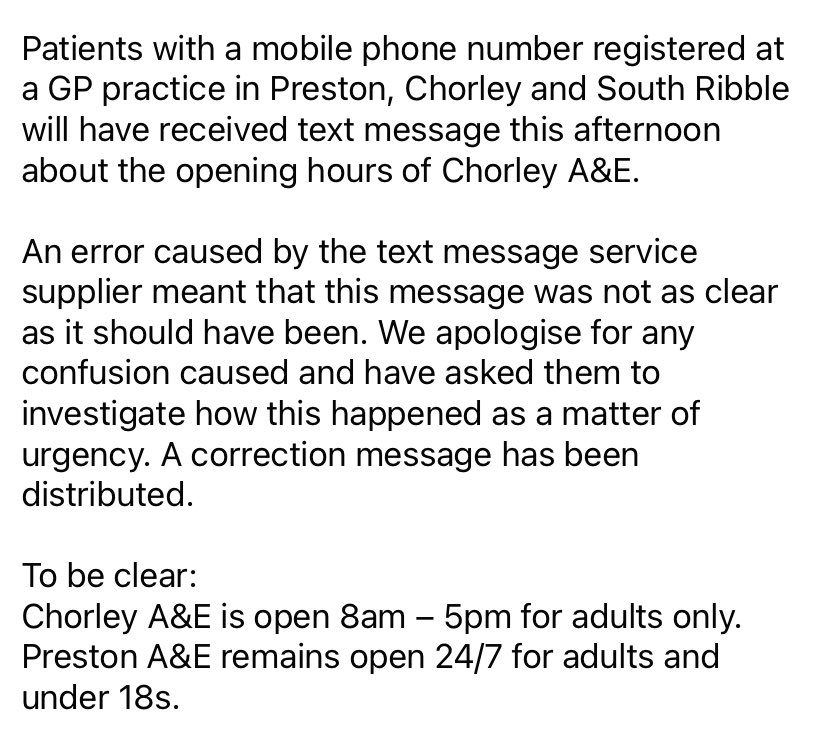 ‼️ IMPORTANT ‼️
Please read ⬇️

More information about the local A&amp;E services can be found here: bit.ly/CSRAandE