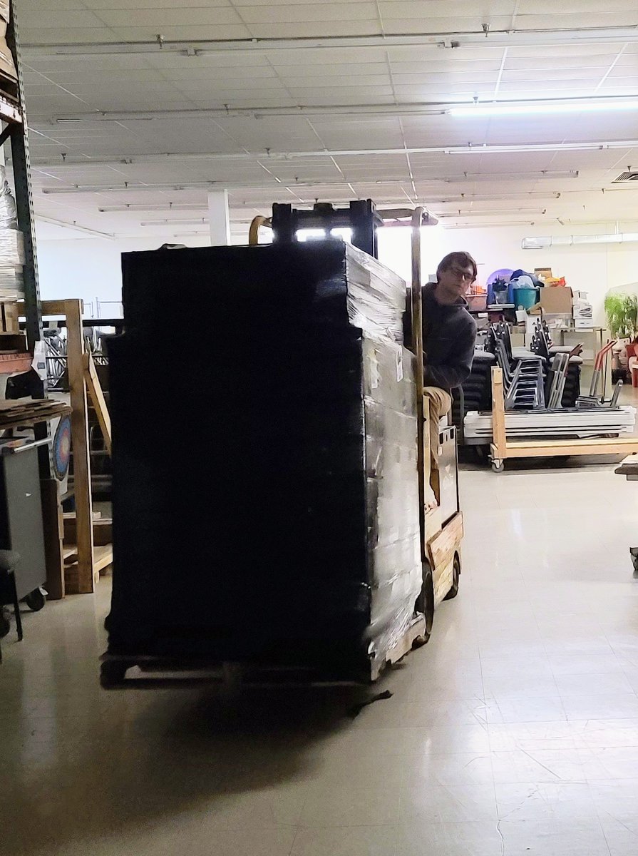 First Shipment of Chromebooks have arrived! We're working to get them set up and to the buildings as quickly as we can.