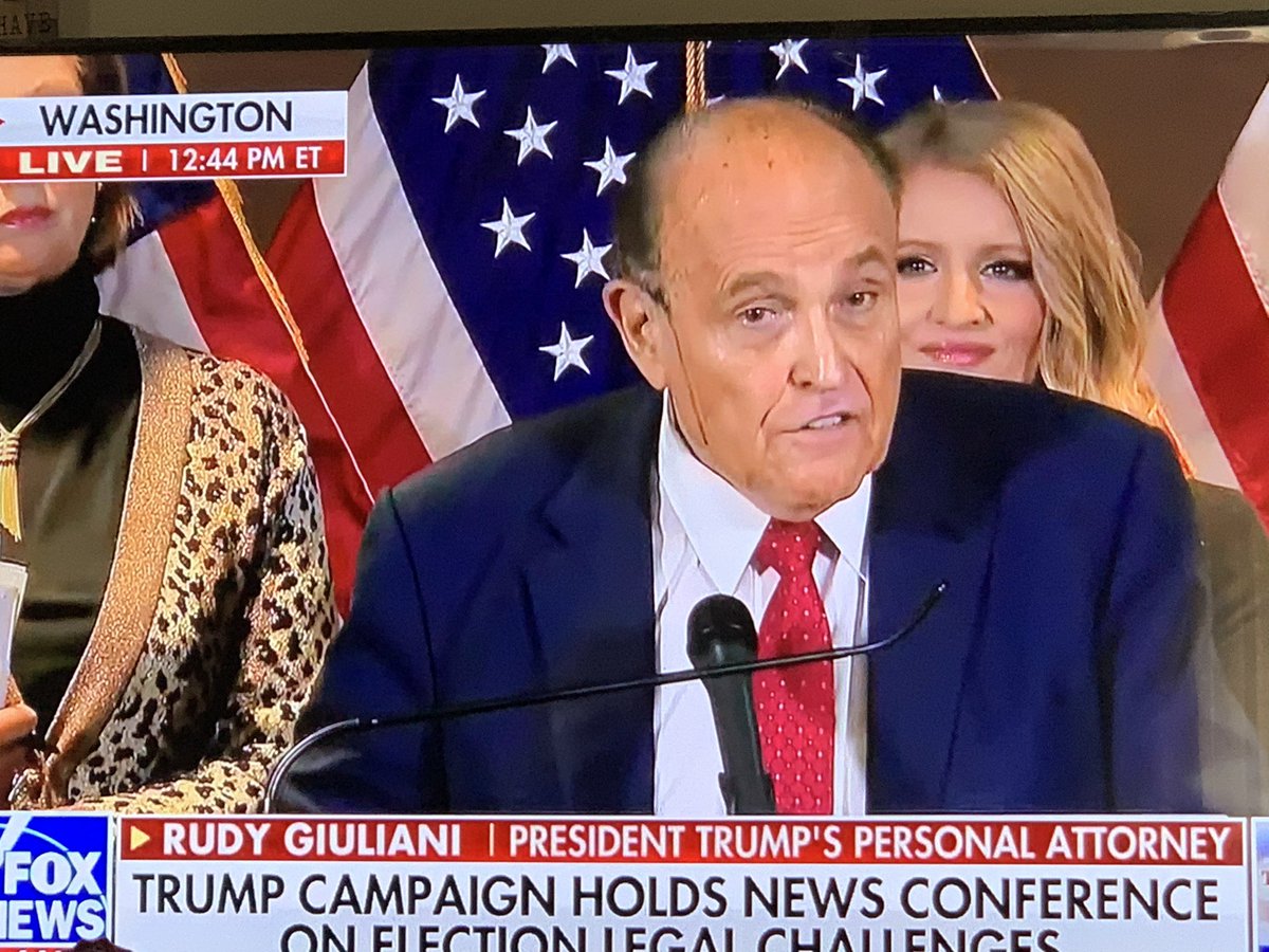 DjAloha's tweet photo. @realDonaldTrump @newsmax @OANN @FoxNews Tell your boy to clean up that hair for men dripping down his cheek. 🤣🤣 https://t.co/5UK3HwqOVR