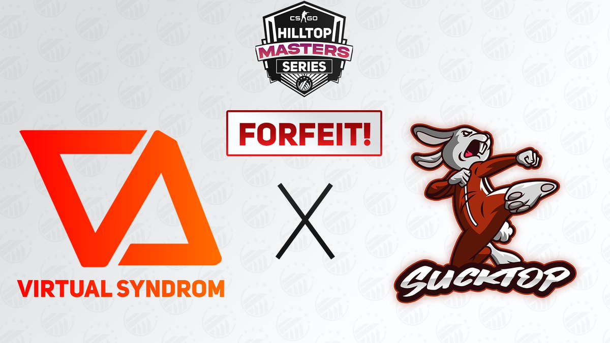 HilltopSeries's tweet photo. 🔻🔺 Hilltop Masters Series Season 1🔺🔻
⚠️ FORFEIT ⚠️
🇫🇷 @VirtualSyndrom forfeited their match against #SuckTOP 🇫🇷
They end up last in their group and are disqualified from the tournament, they are also relegated to Open Series.
#HilltopSeries #ReachTheTop https://t.co/31OuDw9iIf