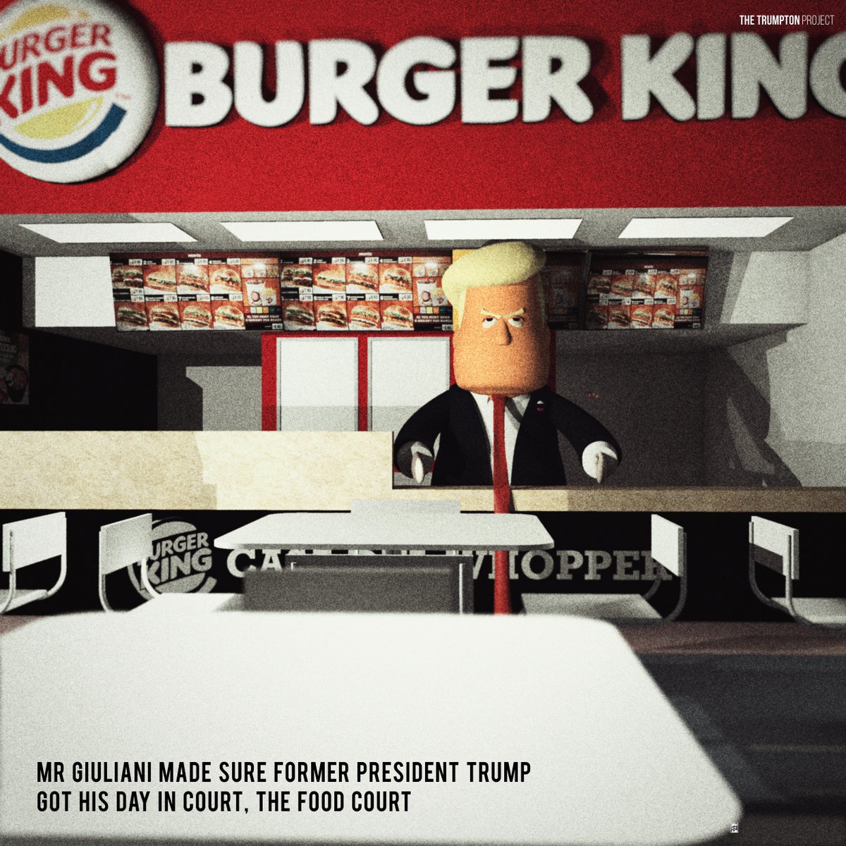 Trump_ton's tweet photo. Mr Giuliani made sure Former President Trump got his day in court, the food court 

#TheTrumptonProject https://t.co/iCfeMjEnVI