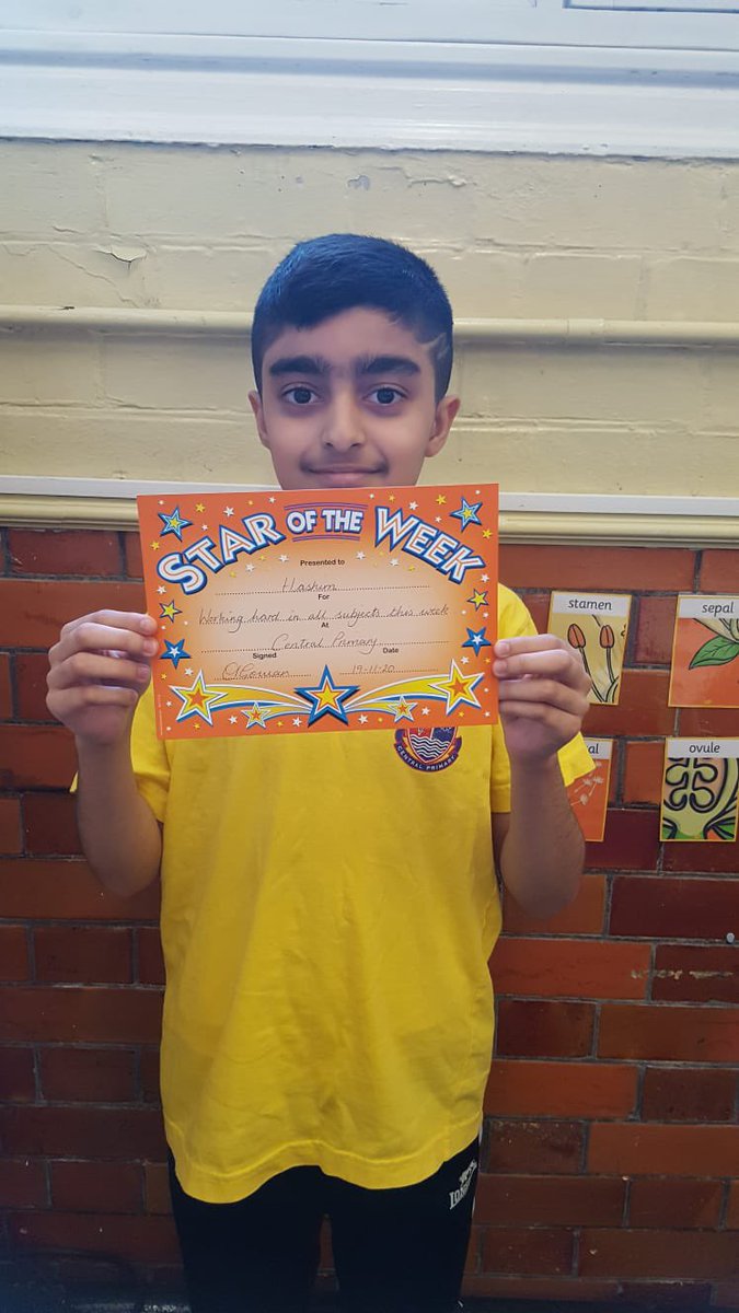 HewerdineMiss's tweet photo. A huge well done and congratulations to our star of the week! #hardworkiscentral #greateffortiscentral #smilingiscentral @Centralprimary @GomanTracie https://t.co/NFEDVgoGdH