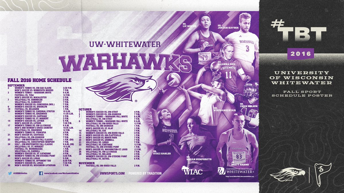SummitAthletics's tweet photo. Today's #TBT is our 2016 fall sports poster for the @UWWAthletics!
#PoweredByTradition | #WeDesignSports https://t.co/mD0mf65HiE