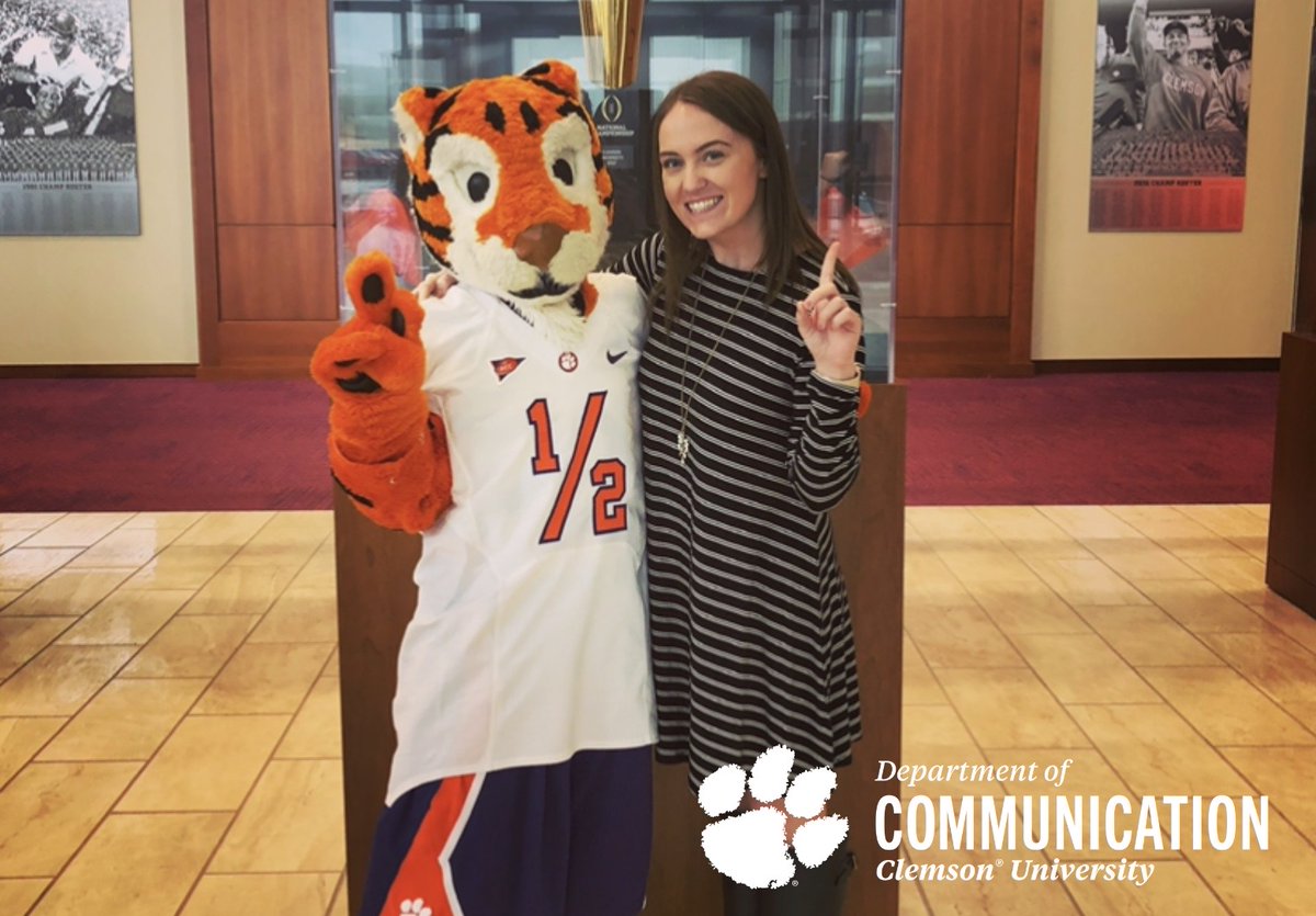 ClemsonCOMM's tweet photo. Get to know our fun, energetic, encouraging Academic Advisor Jordan Elling for the next #MeetTheDepartment video! As an advisor, she has a unique perspective on how to be successful in the communication department that you will not want to miss! https://t.co/RGEuisfAcF https://t.co/G2hoEc2WGE