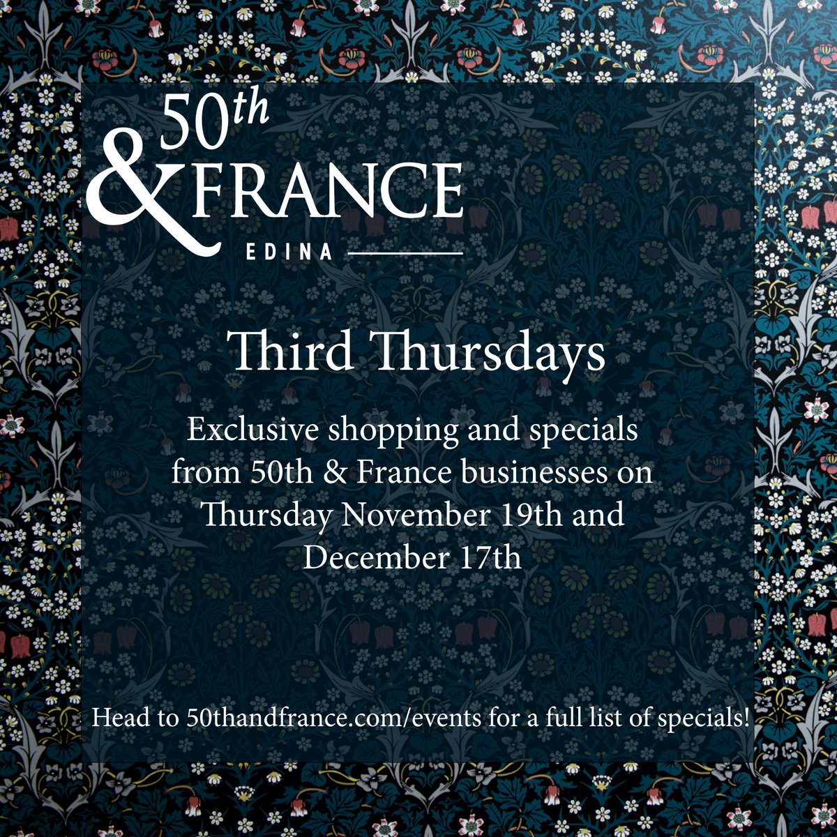 Today!!!! Get a head start on that holiday shopping! #shop50thandfrance #shopsmall