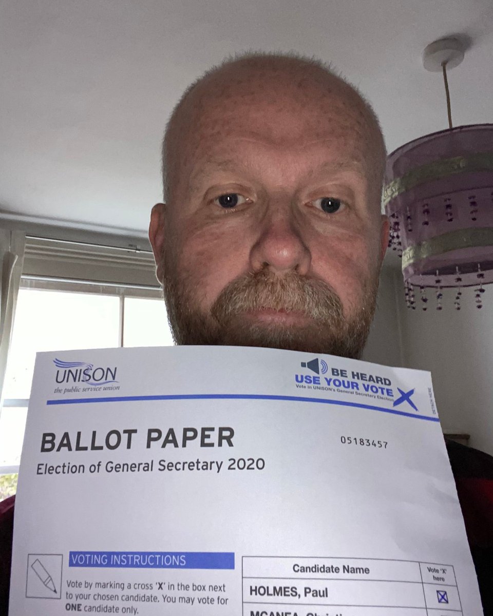 tfrc_unison's tweet photo. #UNISON Election 2020: Vote for Paul Holmes! Only our campaign is by members and for members – to elect #TheMembersCandidate #Paul4GenSec #TimeForRealChange https://t.co/DlhhVUqbrE