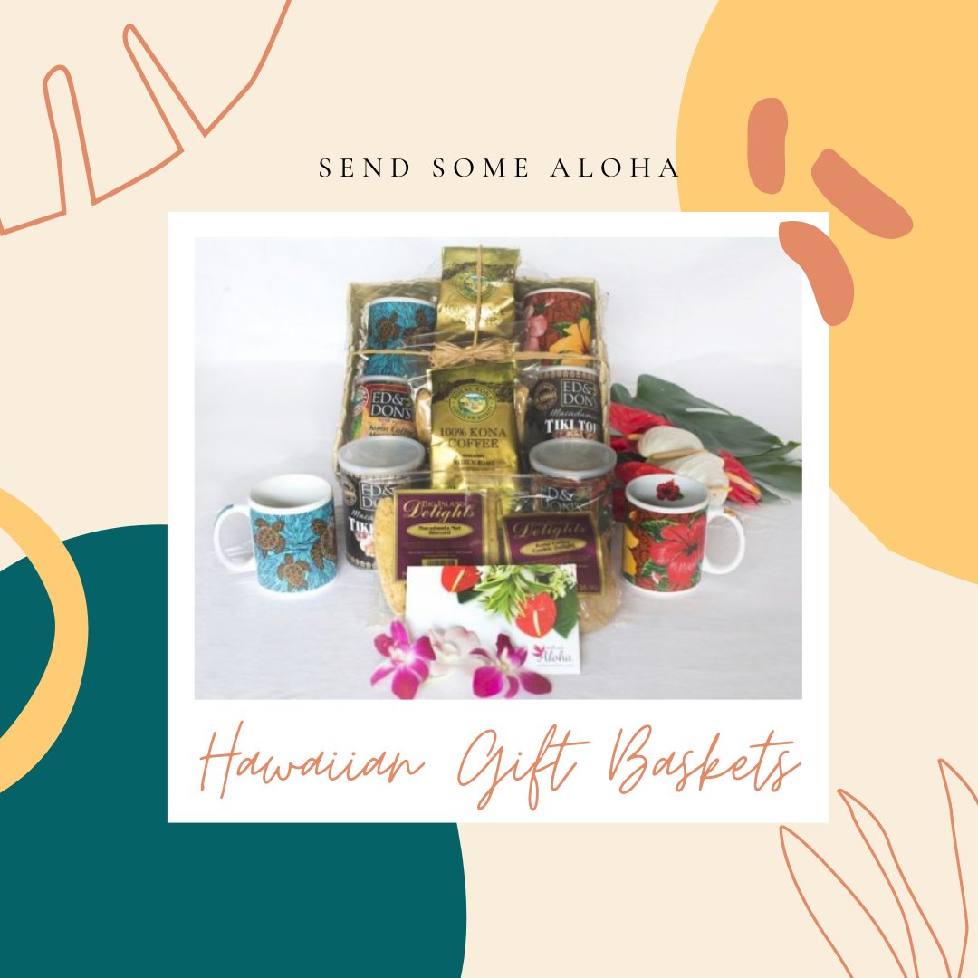 AlohaIslandLei's tweet photo. Looking to send a unique gift this holiday season?  Know a snowbird who had to cancel their winter getaway to Hawaii?  Our shop now offers a selection of Hawaiian Gift Baskets to help chase away those winter blues!  #lei #hawaiianlei #giftbasket #giftideas #alohaislandlei #oahu https://t.co/4WgbDu2Yi8