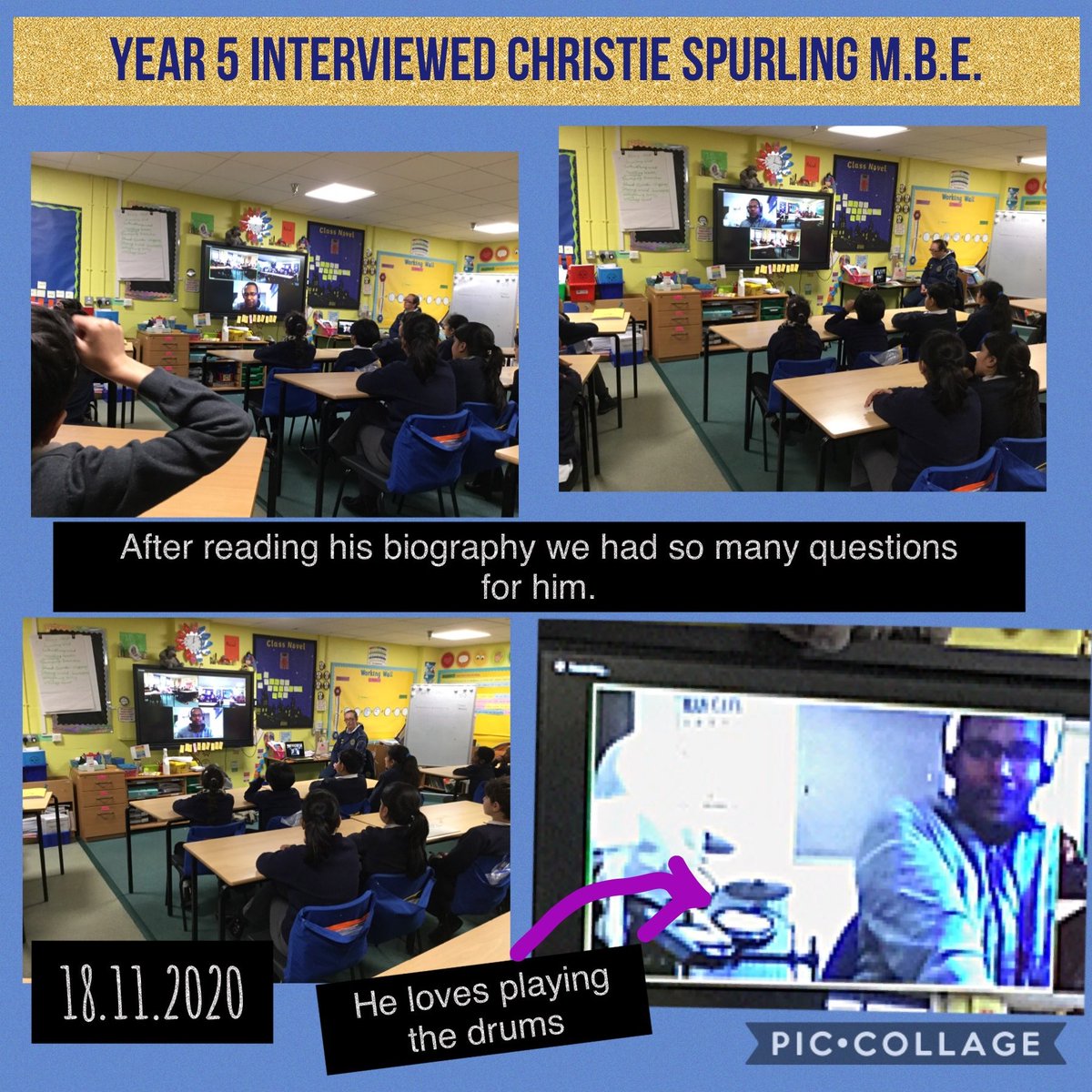 BCPSPG's tweet photo. As part of our work during Black History Month we read extracts from Christie Spurling M.B.E's @J55CDS autobiography. Yesterday we got to meet up via Zoom to ask him our questions. @BCPSDeputy https://t.co/cjS7jOpyyy