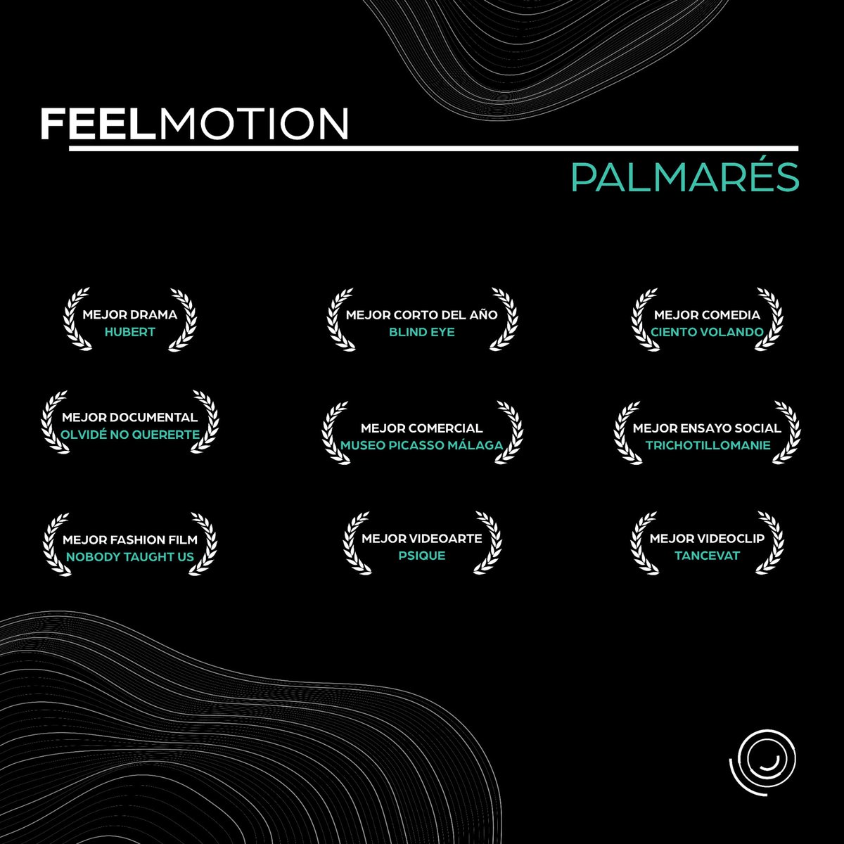 udit_feelmotion's tweet photo. Estos fueron los ganadores de esta edición, ¡enhorabuena! 🖤
#feelmotion #feelmotion20 #awards #film #shortfilm #esne @esne_es https://t.co/zNojfhm10Y