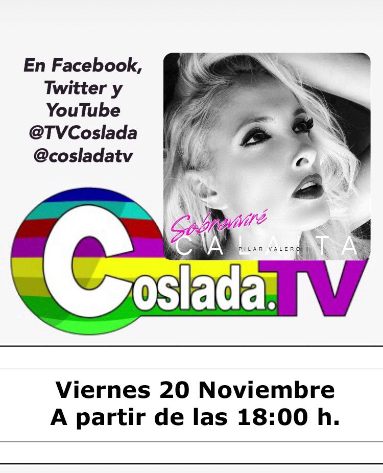 PilarCalaita's tweet photo. Mañana estaré en directo en @TVCoslada hablando de mi nuevo single. 💖 ¿Nos vemos allí? #new #sobrevivire #pilarvalero #calaita #tv #tvmusic https://t.co/UOXj9eSRfu