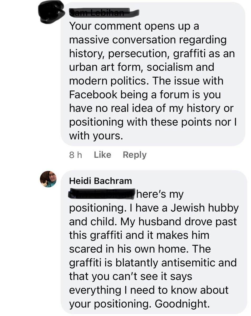 Polite antisemitism is to present Jew-hate as “urban art form”. To widen the conversation so much as to make the targeted group invisible. Erased completely. /4
