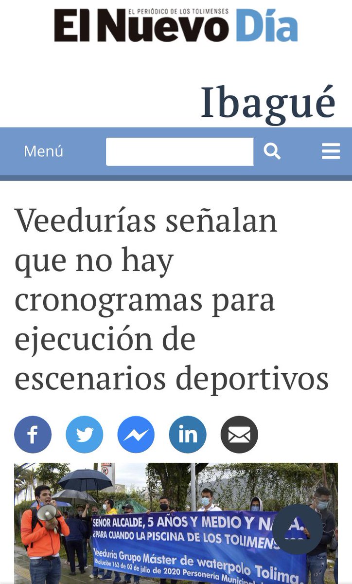 vecinoibague's tweet photo. #VeeduríasUnidas Red de veedurías ReDeport señalan que no hay cronogramas para ejecución de escenarios deportivos. #LosEscenariosDeportivosEnIbaguéNoVibran

https://t.co/tiqhtJ36YW https://t.co/LJMdyrmwHG