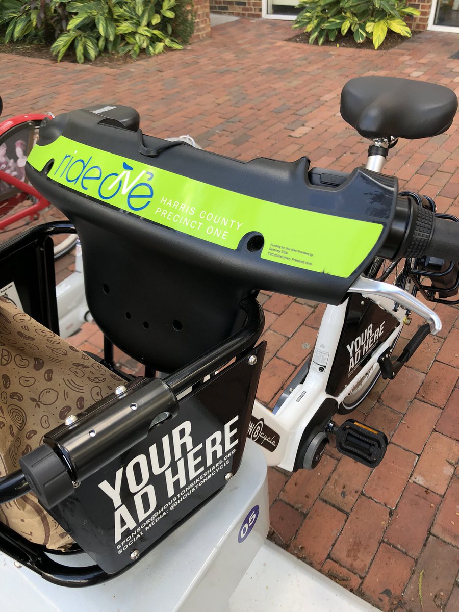 JamesLLlamas's tweet photo. An extra boost on my way to pick up lunch! @HoustonBCycle is dropping 25 e-bikes this week, next week, the week after, AND the week after thanks to generous support from Commissioner @RodneyEllis! #keephoustonrolling #rideone https://t.co/cRijZyL9lF