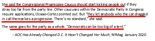 They work to expand the Democratic Party’s big, beautiful tent.They know building coalitions is how elections are won and legislation passed.They don’t advocate excluding people, especially those who share their goals.