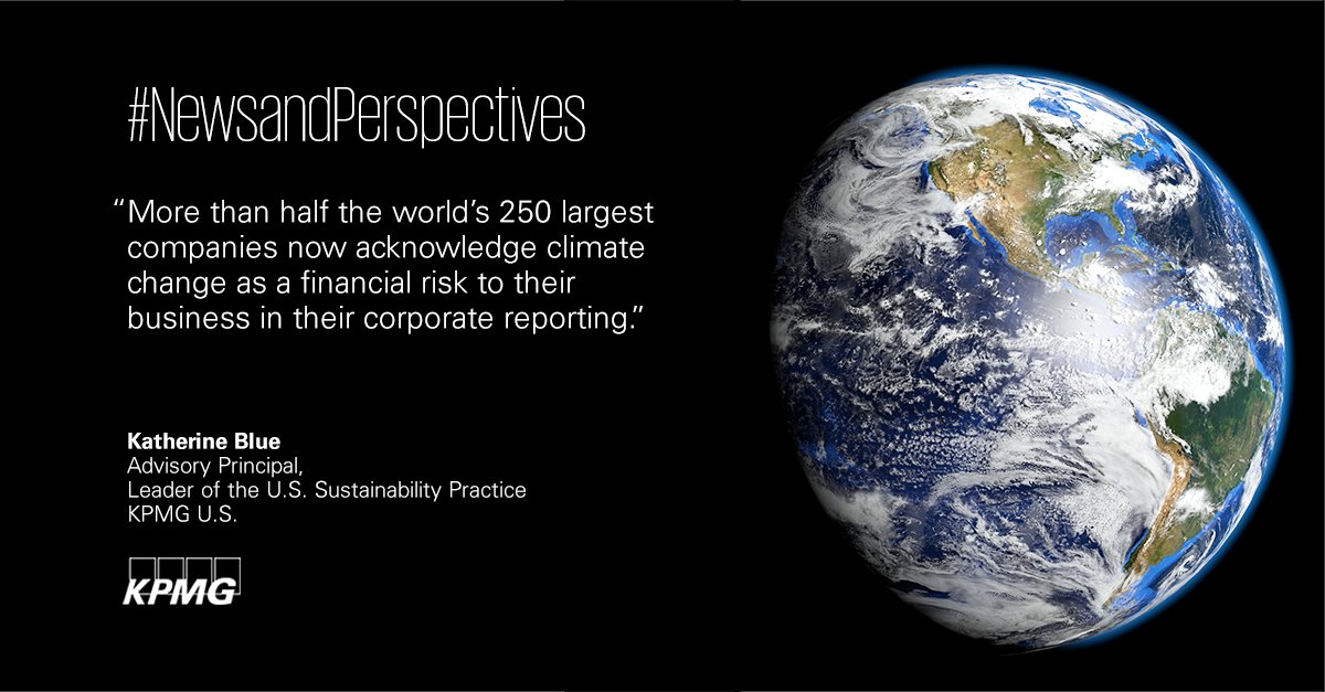 News: Almost 50% of the world's 250 biggest companies have assigned board-level responsibility for their response to #climatechange.

More from the <a href="/KPMG/">KPMG</a> “Towards Net Zero” report &amp; <a href="/KPMG_US/">KPMG US</a>' <a href="/KatherineBlue/">Katherine Blue</a>: ow.ly/DvpZ50CppLz.

#decarbonization #netzero