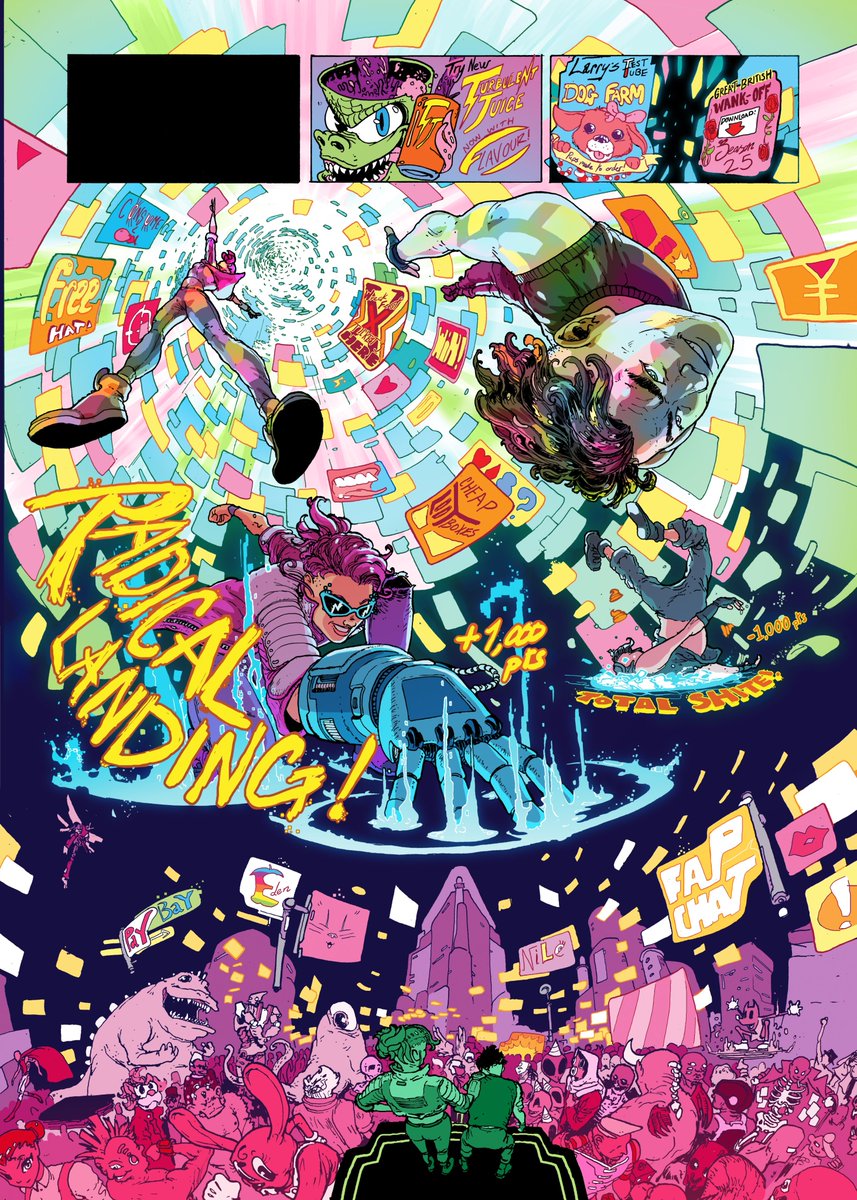 davescook's tweet image. Killtopia #3 is coming May 2021. Here&apos;s the cover and some select artwork. 

It&apos;s a cyberpunk story about bounty hunters waging war across Neo Tokyo to claim the world&apos;s first sentient Mecha.

Grab #1 and #2 here: bhpcomics.squarespace.com/killtopia

#cyberpunk #comics