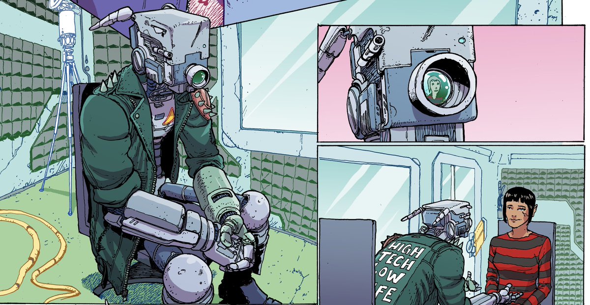 davescook's tweet image. Killtopia #3 is coming May 2021. Here&apos;s the cover and some select artwork. 

It&apos;s a cyberpunk story about bounty hunters waging war across Neo Tokyo to claim the world&apos;s first sentient Mecha.

Grab #1 and #2 here: bhpcomics.squarespace.com/killtopia

#cyberpunk #comics