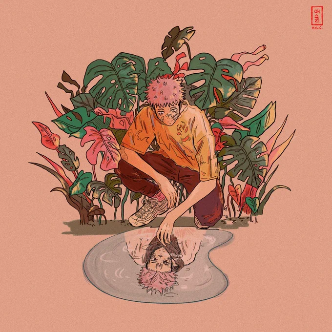 Inner reflections 💭 this is the last of my jjk x botanical series! 

#JujutsuKaisen #jujutsukaisenfanart #Itadoriyuuji 