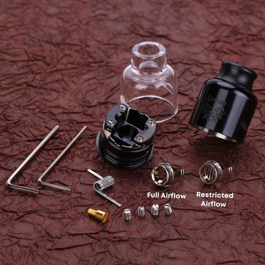 HeavenGiftsCom's tweet photo. This Damn Vape Mongrel RDA supports glass cap & metal cap, and 2 airflow inserts! Dope? 😀
.
#DamnVape #MongrelRDA #RDA #coilbuild #vape #vapers #vapefam #vaping #cloudchasers #vapeaddict
Warning: This product may contain nicotine, nicotine is an addictive chemical. https://t.co/56DfttPlbR