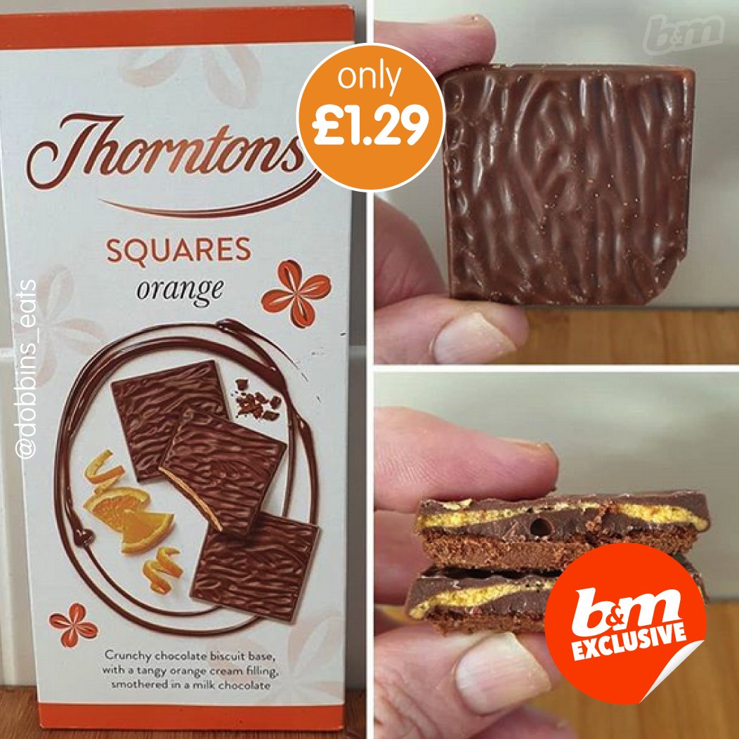 B&M Stores (@bmstores) on Twitter photo 2020-11-19 18:30:44 Smooth and silky chocolate biscuits filled with orange cream - it may sound too good to be true, but its not 😍! Theyre exclusive to B&M & ONLY £1.29 - definitely more than a bargain if youre a @thorntonschocs fan! ow.ly/mCp250ClIhn Whos not sharing these? 😁 Smooth and silky chocolate biscuits filled with orange cream - it may sound too good to be true, but its not 😍! Theyre exclusive to B&M & ONLY £1.29 - definitely more than a bargain if youre a @thorntonschocs fan! ow.ly/mCp250ClIhn Whos not sharing these? 😁