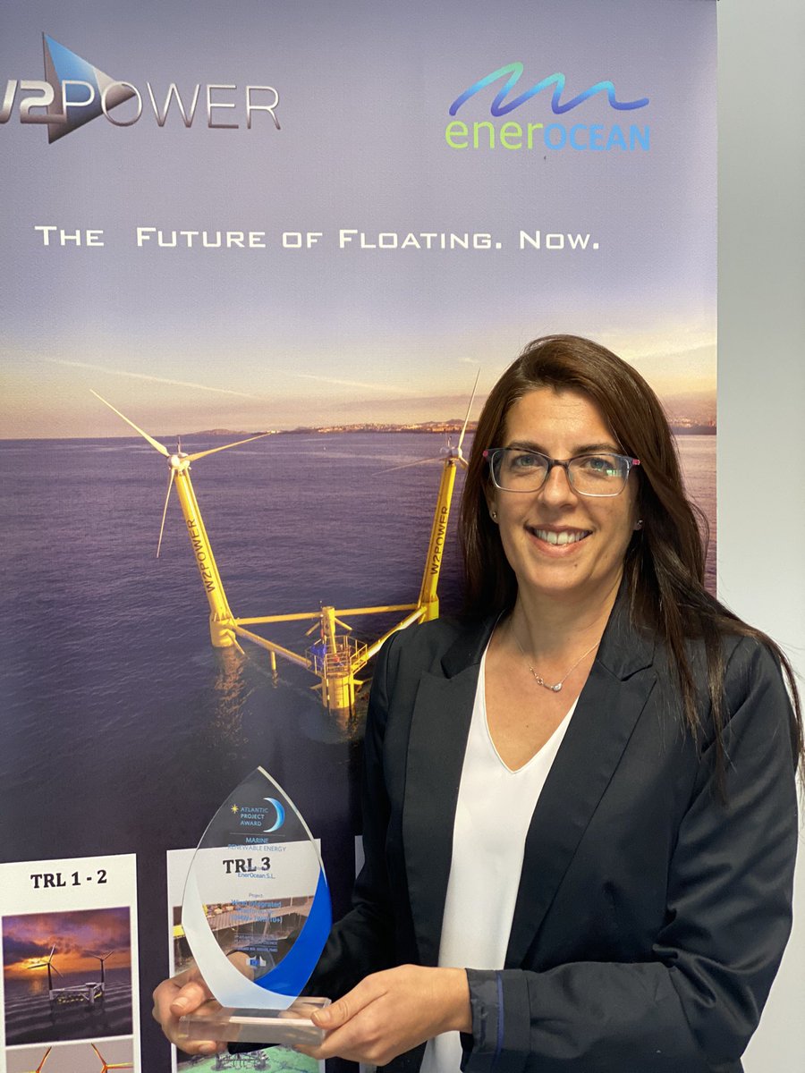 Pedro_M_Mayorga's tweet photo. We won the Atlantic Project Award 2020!
Here you have Ana Mayorga, that was fundamental to the successful testing of #W2Power with the beautiful trophy: https://t.co/GjYNcaoHp3