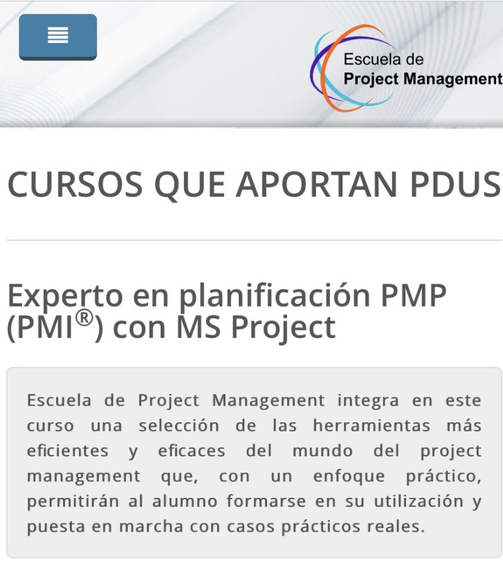 edpm_es's tweet photo. Consigue PDUs y mejora tus habilidades!!!!

Ms PROJECT 
Apúntate y domina las Líneas Bases!!! https://t.co/5tEEFhJkMf