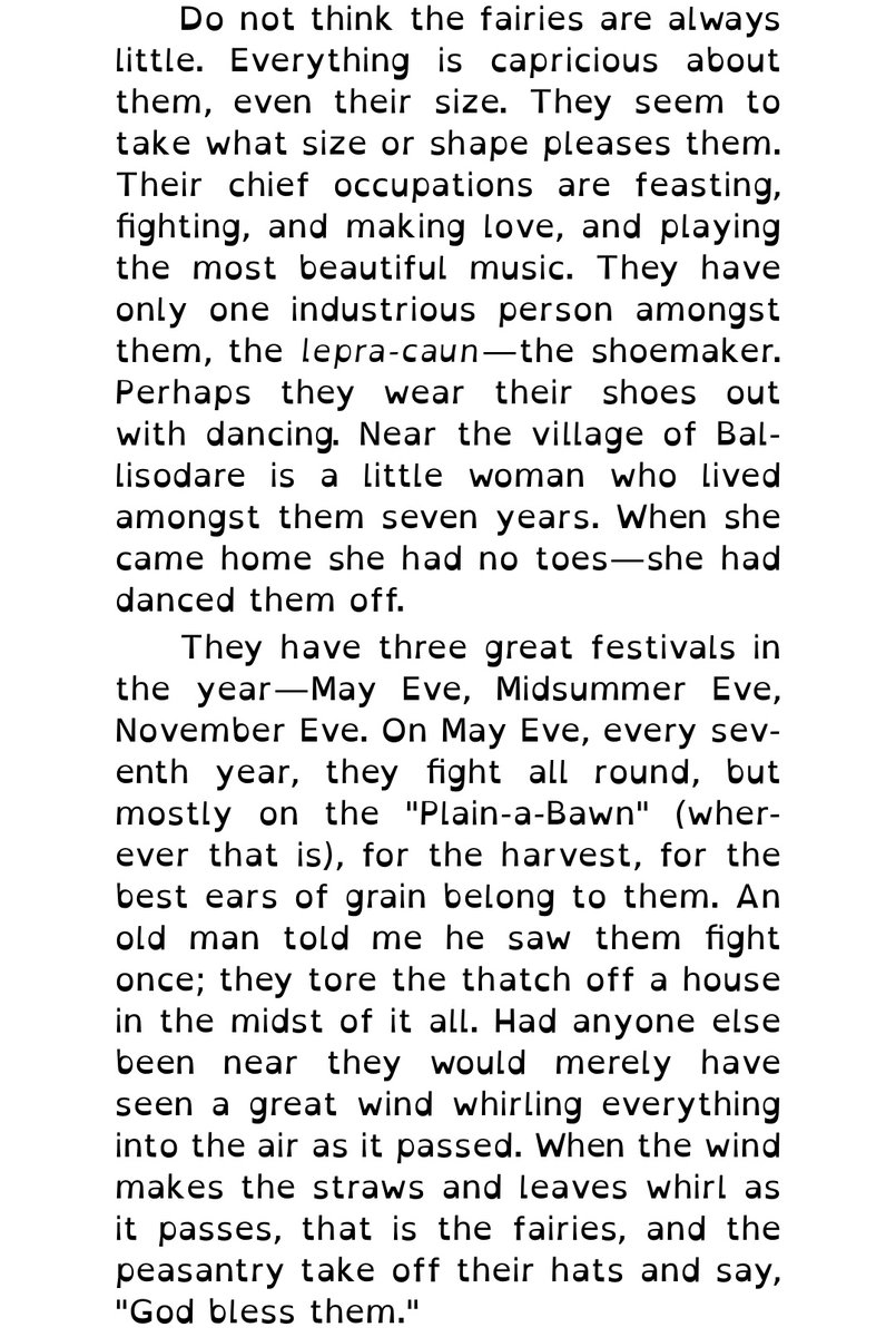 And lastly my personal favorite quote about the fair folk