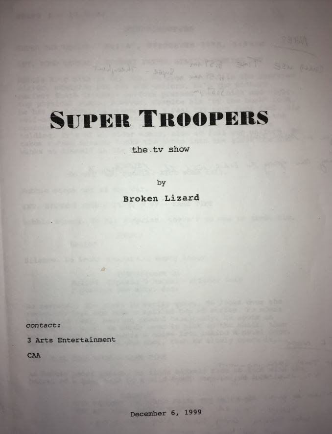ErikStolhanske's tweet image. Did you know we actually wrote Super Troopers as a TV pilot BEFORE we shot it as a feature film. Well, now you know! 📺 #SuperTroopers