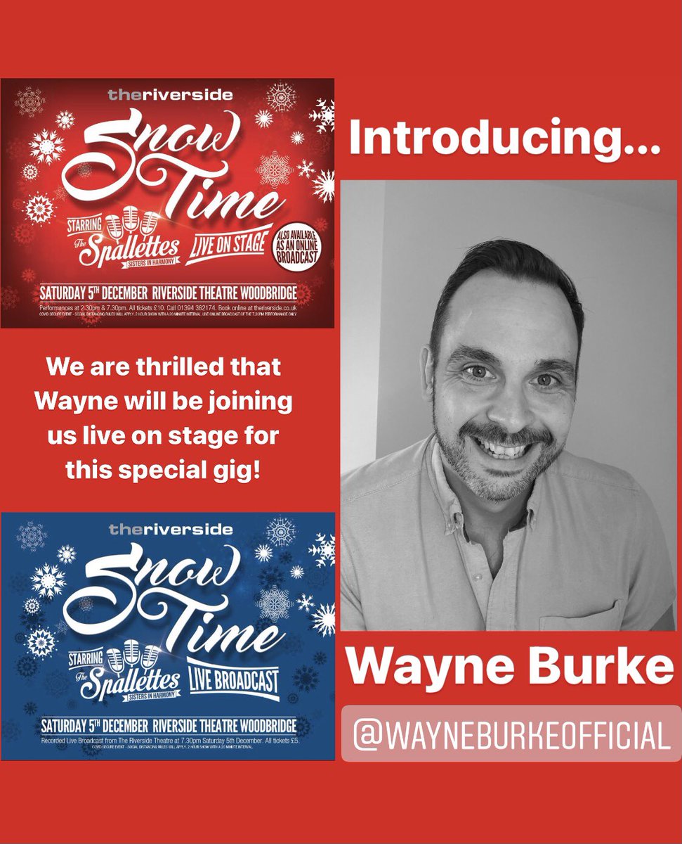 We are thrilled to announce that our very special guest @wayneburke will be joining us live on stage @_theriverside on Saturday 5th December 🎄

#singing #theatre #music #livemusic #harmony #sisters #vocalharmony #theshowmustgoon