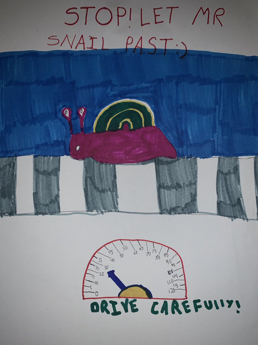 shezzamcclean's tweet photo. @WestMidsFire #Roadsafetyweek2020 @WMFSCanley @StChrisPrimary #stopletmrsnailpast #drivecarefully From Bo https://t.co/2hcxIahSjA