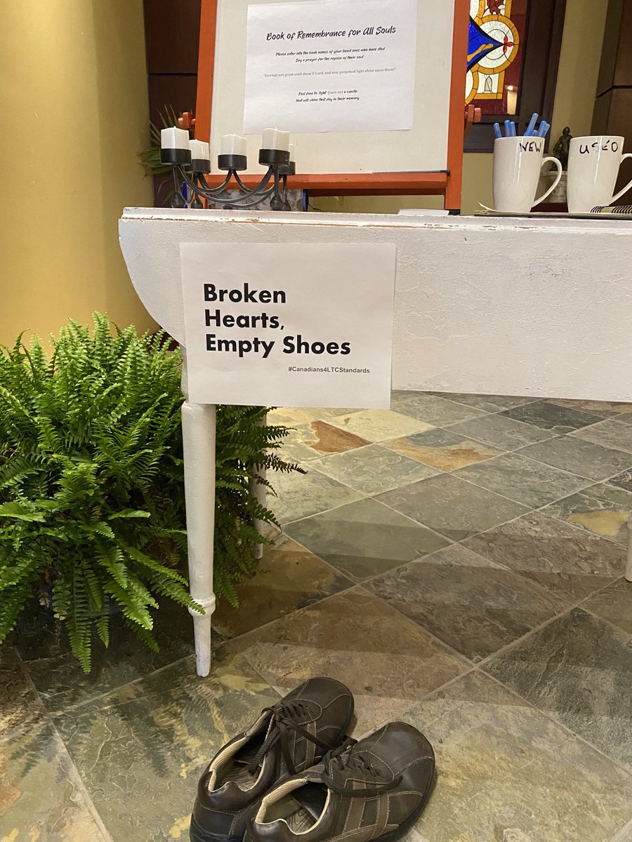 Remembering the dead during November.   Broken hearts, empty shoes - honouring those we have lost in LTC by asking our federal gov’t to create national LTC standards.  #Canadians4LTCStandards