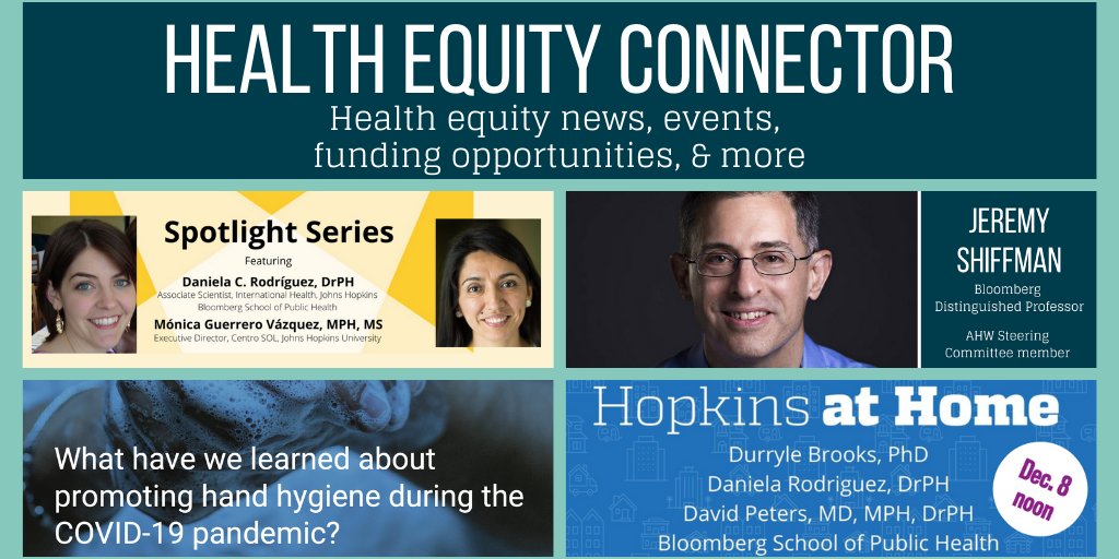 Don't miss the latest #HealthEquity Connector, with updates from @JohnsHopkinsAHW partners and news from around the world. 

Read it here: bit.ly/32VQdlS