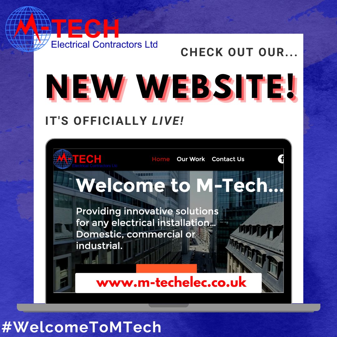 mtechelectrical's tweet photo. We are so proud to announce that our new website is officially LIVE! 

Head over to https://t.co/wOETGMs6t3 and check out our services, keep up-to-date with of our latest projects and contact us!

#WelcomeToMTech

•
#NewWebsite #WebsiteDesign #Live #Electrician #Sparky https://t.co/7n8WAhnvu8