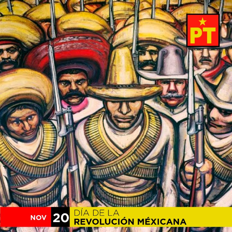 🟥🟨Sentimos orgullo al ser parte de esta revolución social, el camino que defendió incansablemente el Héroe de la Revolución Mexicana: Emiliano Zapata, al grito de ¡Tierra y Libertad!.
#DíaDeLaRevoluciónMexicana #PTCampeche #PartidoDelTrabajo #EmilianoZapata #TodoElPoderAlPueblo