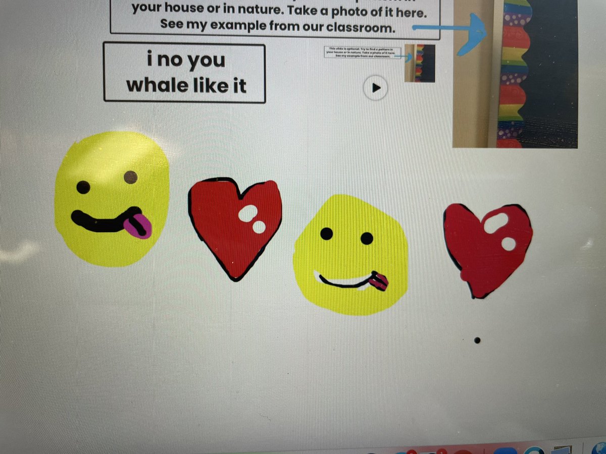 Pattern challenge! Love my students’ responses to creating/finding patterns🤗#EveryoneCanCreate #30DaysOfCreativity #AppleEDUchat  <a href="/OrchardSTEM/">Orchard STEM School</a> <a href="/AppleEDU/">Apple Education</a> <a href="/CLEMetroSchools/">Cleveland Metropolitan School District</a>