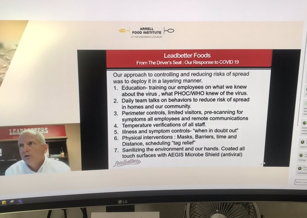 DanaMcCauley's tweet photo. Lesson from @Douga536 - better safe than sorry: he bought every infrared thermometer he could find in February on the hunch that Covid would change his food manufacturing facility #AFISummit #foodsafety @Leadbetters1 https://t.co/mm3Yy0zd3n