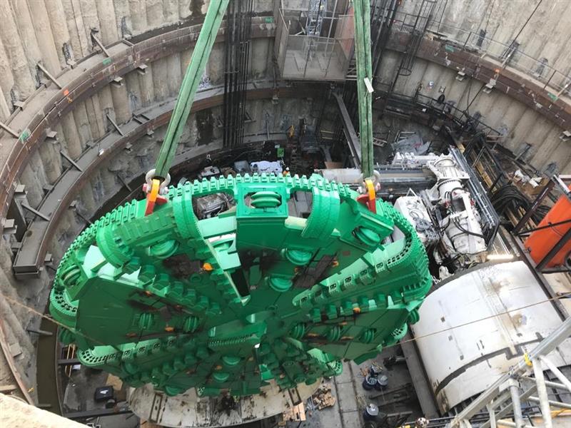 PurpleLineExt's tweet photo. Say hello and goodbye to Aura as she burrows for the next few years. https://t.co/vM7X2kdidv