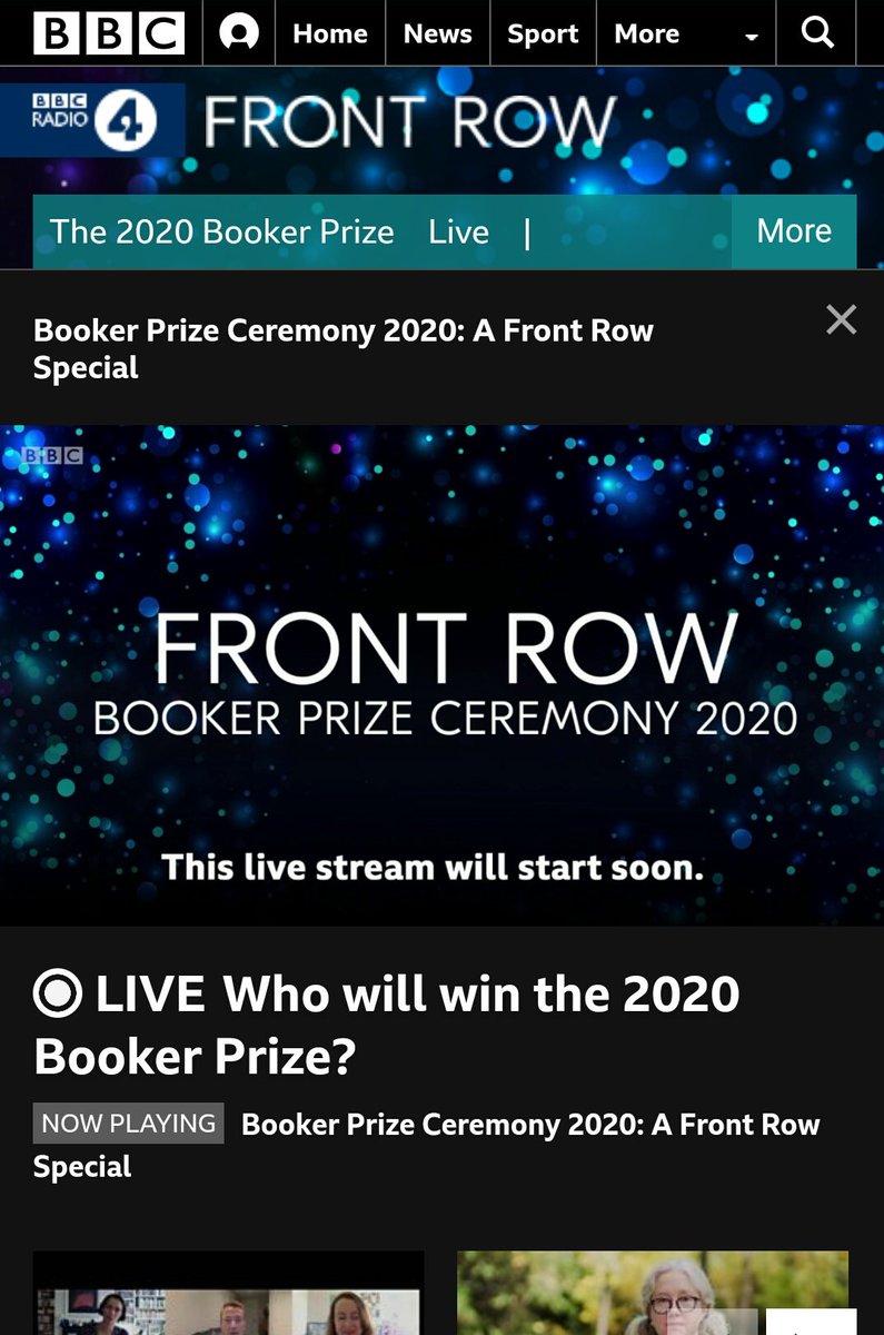 gib_zzz's tweet photo. Patiently waiting for the #BookerPrize Ceremony to start. Fingers crossed for @efie41209591 #ThisMournableBody https://t.co/NmC0JtoY03