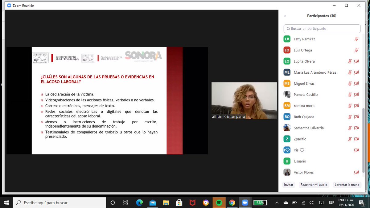 SubSTSonora's tweet photo. La @SubSTSonora  en colaboración con @COPARMEXSON  expone a los socios sobre la problemática del Hostigamiento y Acoso Laboral, así como también, difunde la Norma Mexicana NMX-R-025-SCFI-2015 en Igualdad Laboral y No Discriminación. @lupitaot #QueSigaSonora #SigamosSonora https://t.co/5idr9fyICR