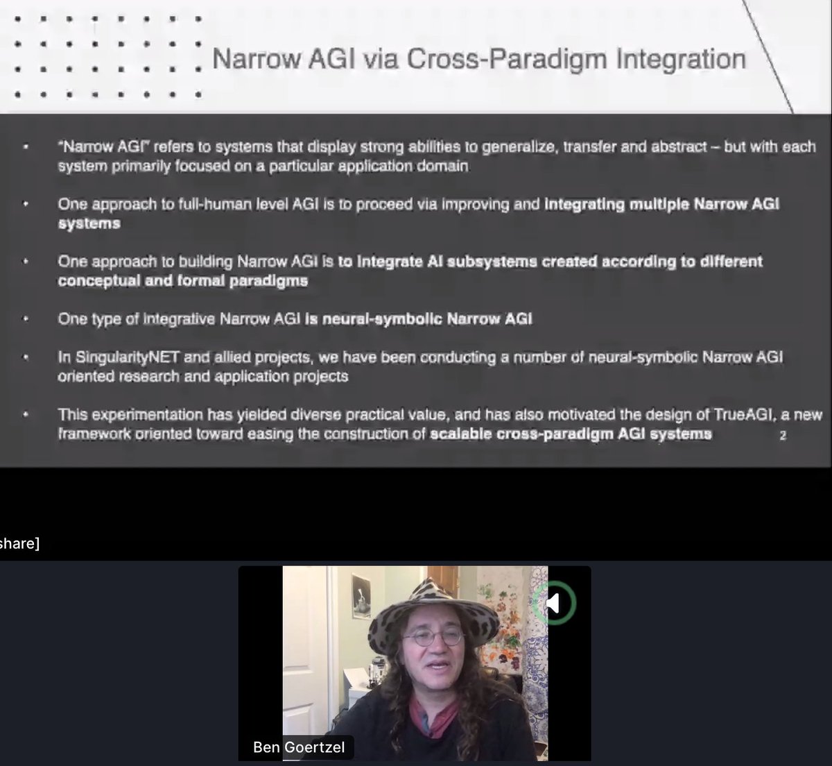 TMLS_TO's tweet image. Thank you @bengoertzel, CEO of @singularity_net for presenting today at #TMLS2020!

Ben&apos;s talk covered &quot;Neural-Symbolic AI for Creativity, Generalization and Transfer Learning&quot;.