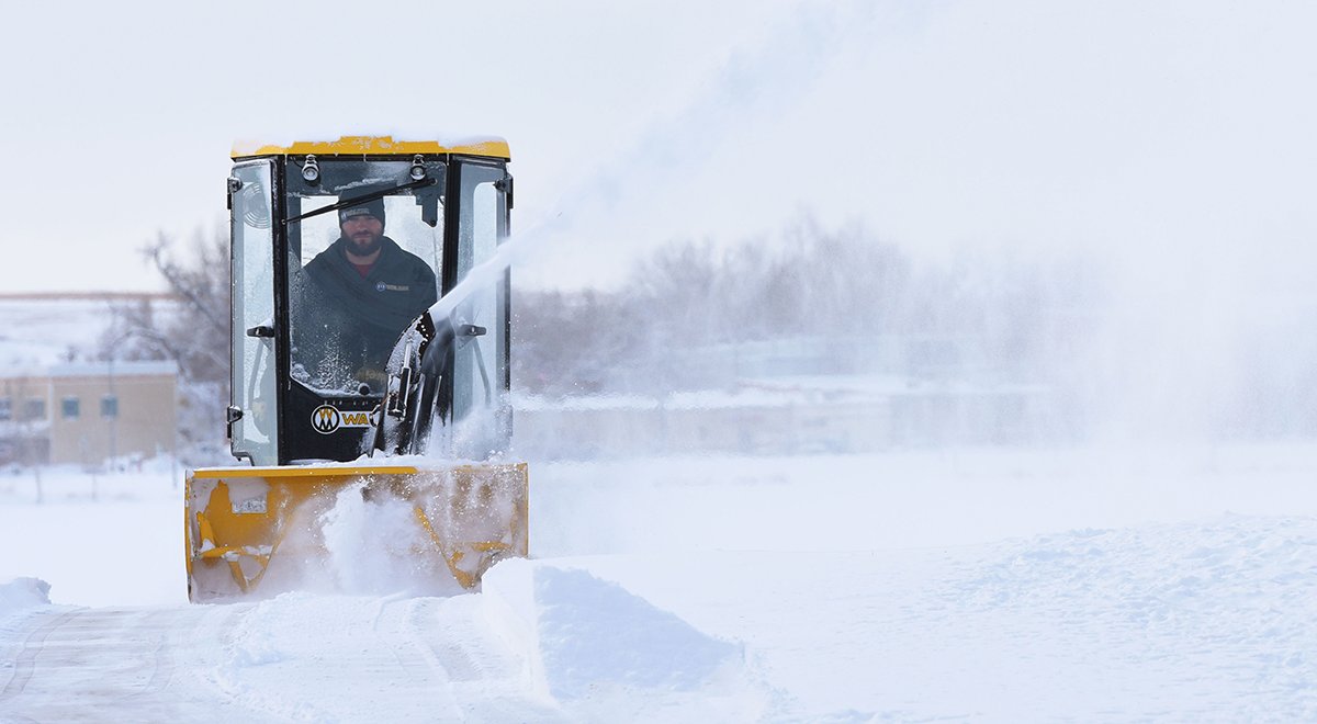 Stay busy in the snow with the 50 inch two-stage snowblower from Walker. Designed specifically for the Walker Model H, this easy-to-operate implement keeps you productive in harsh winter conditions. Learn more at Walker.com - walker.com/addons/h17