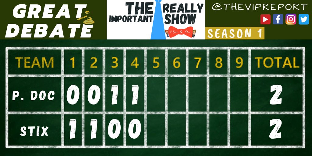 TheVIPReport's tweet image. Update scoreboard☑️