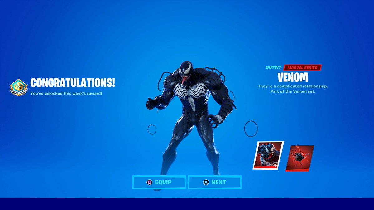 ItsGoGoGamer's tweet image. Yesssir finally got the venom skin! #Fortnite