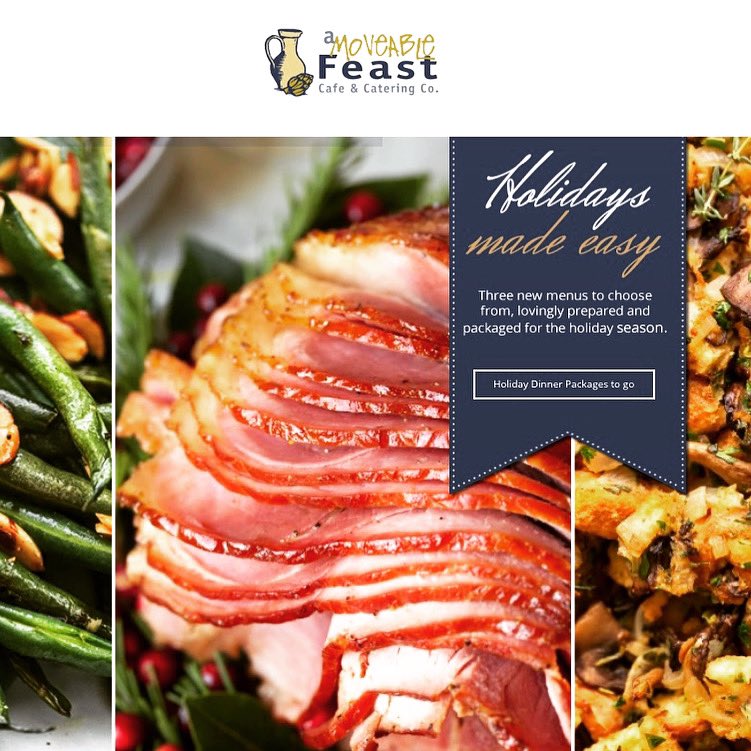 Our Holiday Packages are LIVE on the website.  Many options to choose from to ensure a safe and loving holiday season.  #holidaycatering #amfcatering #northshorecatering  amoveablefeastcafe.com