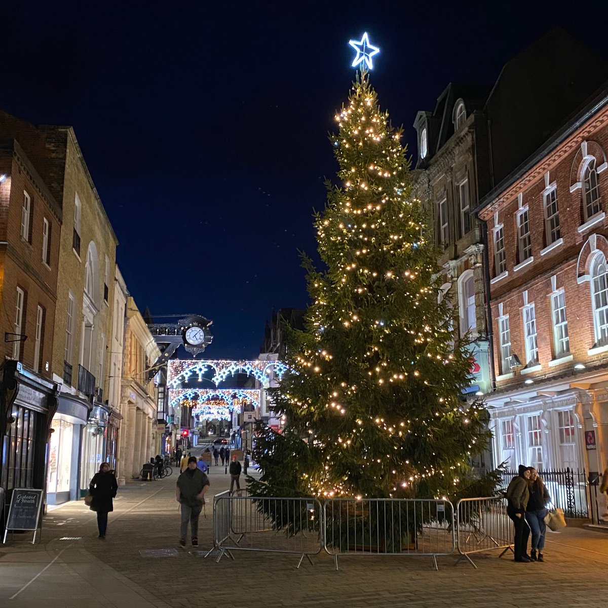 The Winchester Christmas lights are now ON. Behind the scenes we're preparing a video to show all the preparations to officially launch the #FestiveWinch season in #Winchesteruk whilst also spreading some joy. Watch this space! #winchesterlights