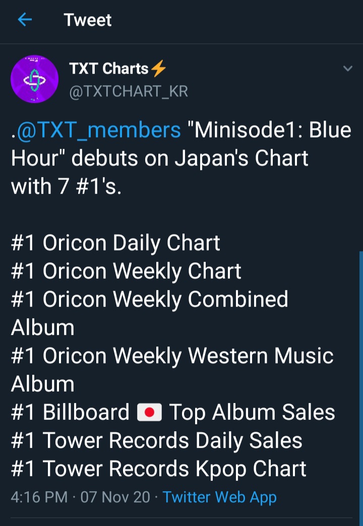  @TXT_members joins iz*one as the only 4th gen group to have #1 on Billboard japan top album sales ,Along with that