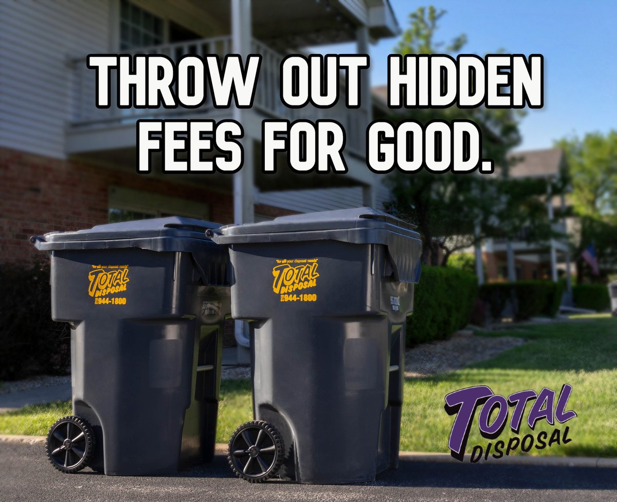 Reliable service and NO hidden fees. Call (219) 944-1800 or visit us at TotalDisposal.com and make the switch today!