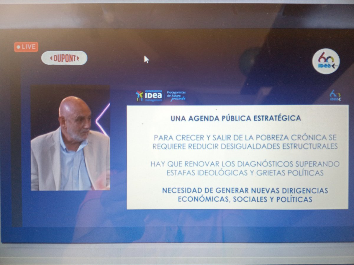 MGCAPACETE's tweet photo. "Necesitamos planificar para ser una sociedad mas integrada". 38% de los hogares urbanos  reciben asistencia. No es coyuntural...es estructural.  Agustìn Salvia en #ManagementIDEA https://t.co/CeVNGYht6l