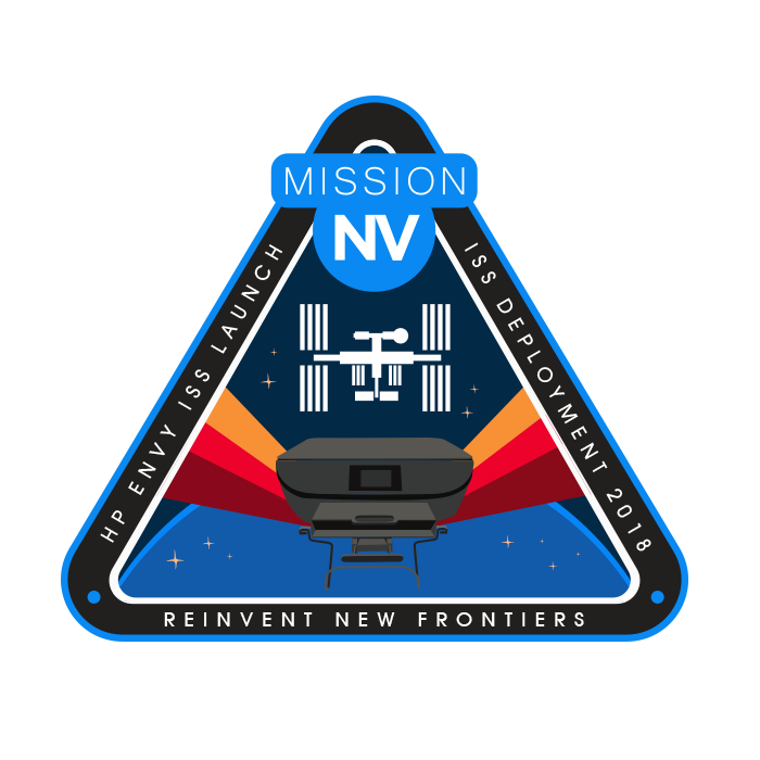 jonty's tweet photo. The HP OfficeJet printer on the International Space Station has its own mission patch https://t.co/ykl9EmDEmW