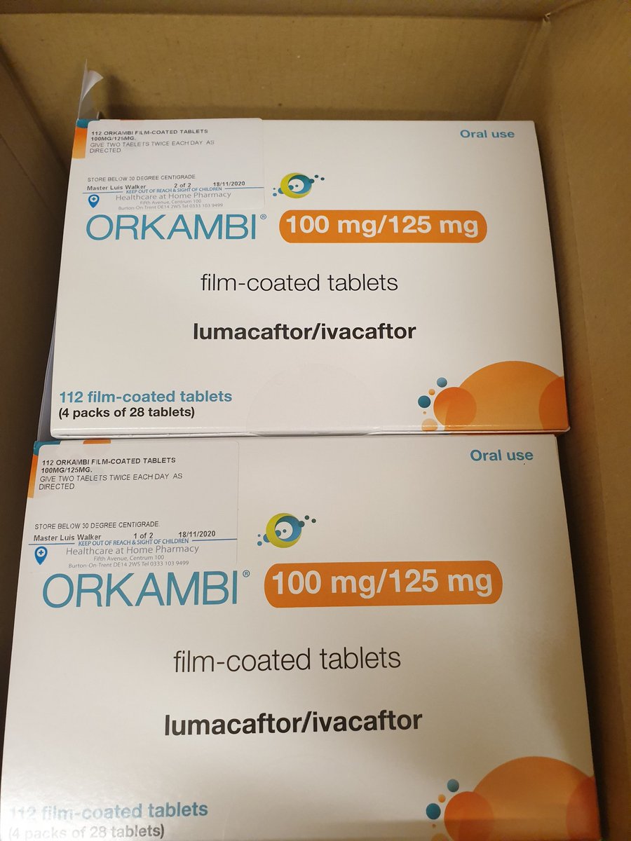 Guatemalagirl's tweet photo. Grateful every time this delivery comes. Expensive drugs on #NHS that keep my son w/ #cysticfibrosis healthy &amp; extend his life. I'm accutely aware how many others around the world are dying sooner than they need to w/out access to drugs from @VertexPharma #vertexsavethem https://t.co/b8nzrjQm3I